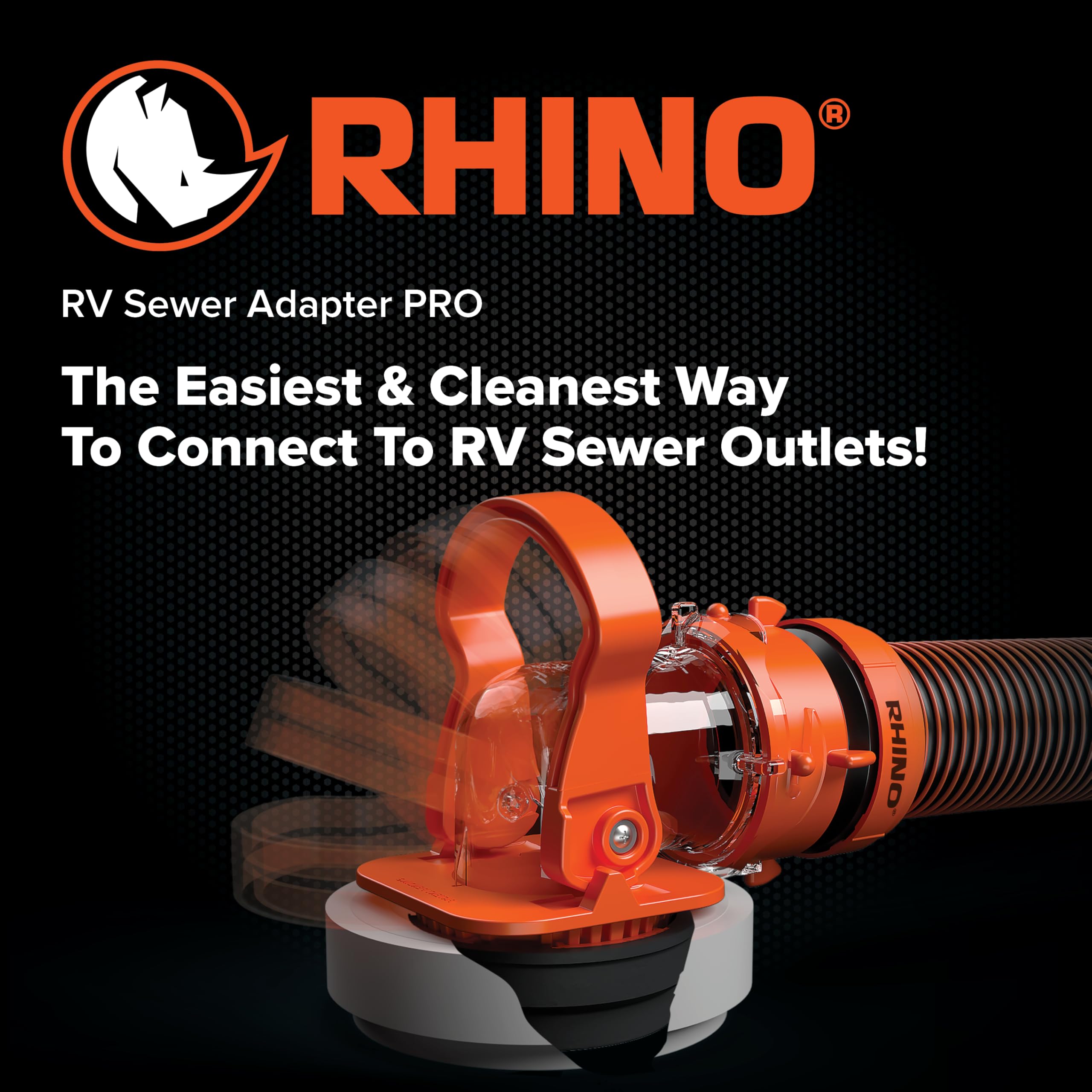 Camco Rhino handle close-up demonstrating secure grip for safer dumping
