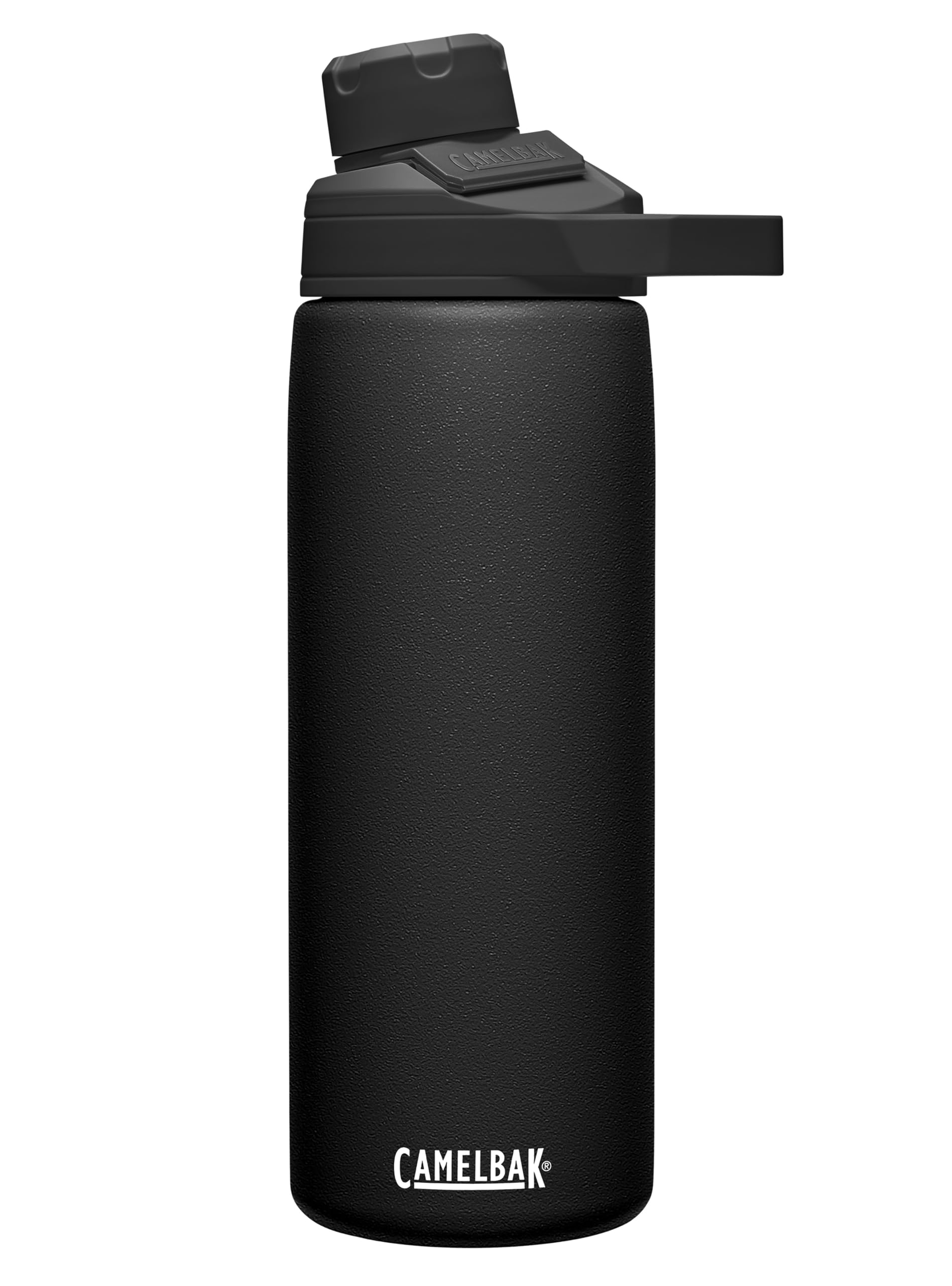 CamelBak Chute Mag front view showing bottle shape and black finish for everyday use