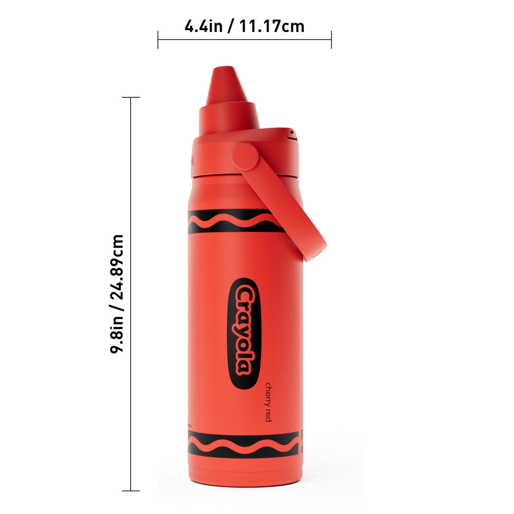 CamelBak Crayola chug lid detail showing spill-resistant spout for quick sips