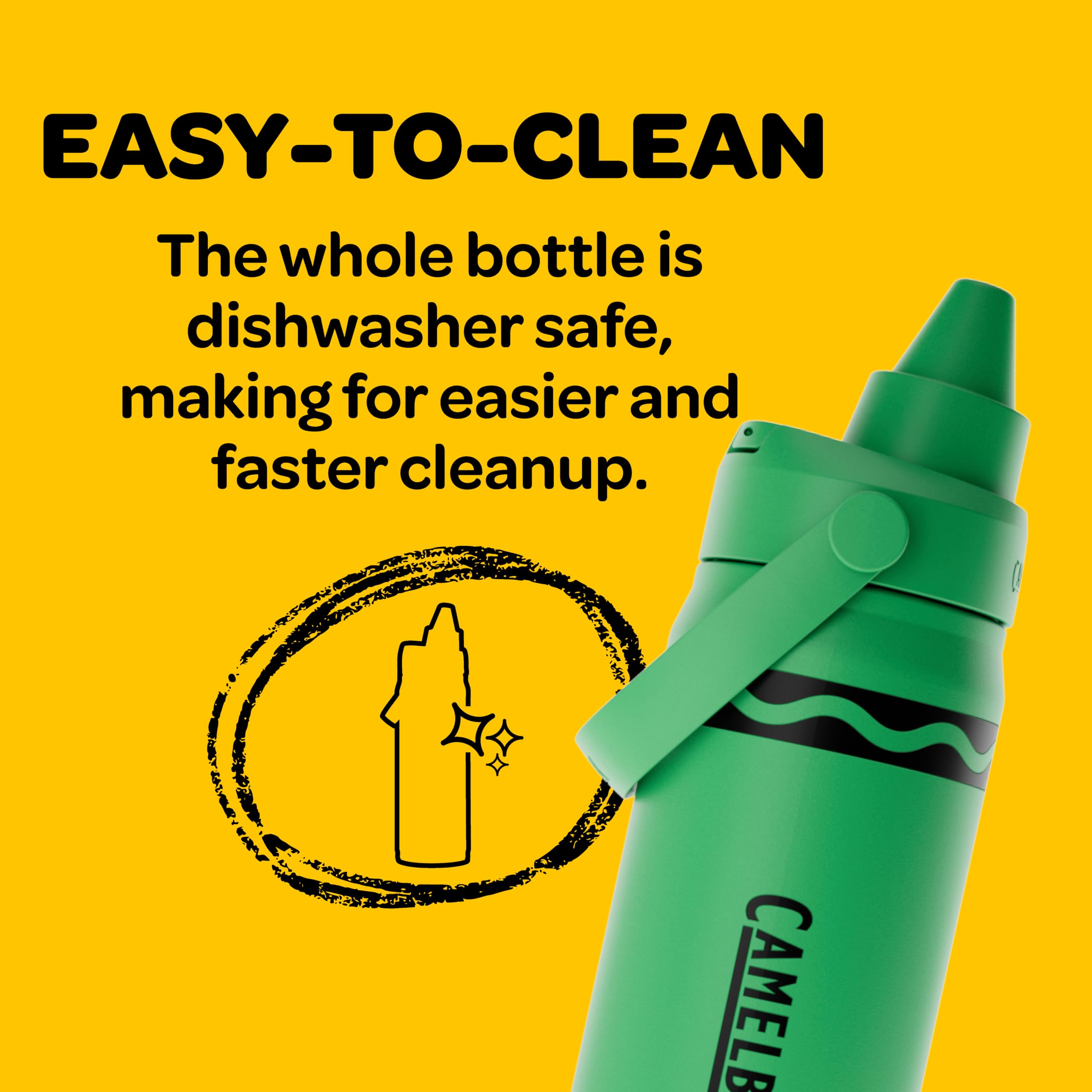CamelBak Crayola with ice and fruit showing cold retention and beverage freshness