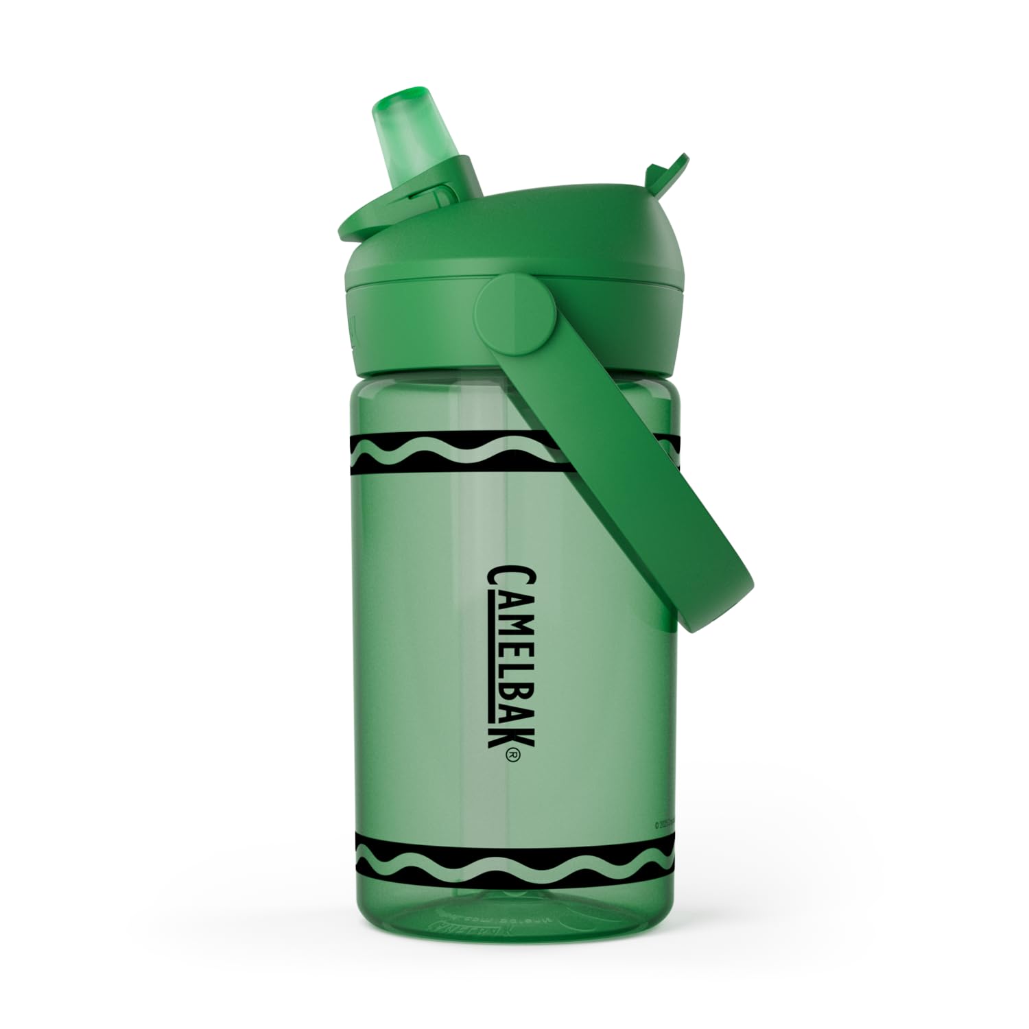 CamelBak lid close-up highlighting flip straw for spill control