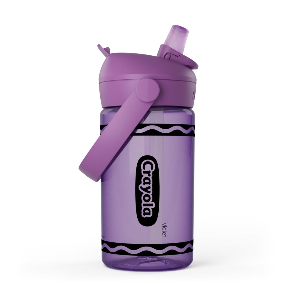 CamelBak front view of violet bottle showing compact shape and easy grip