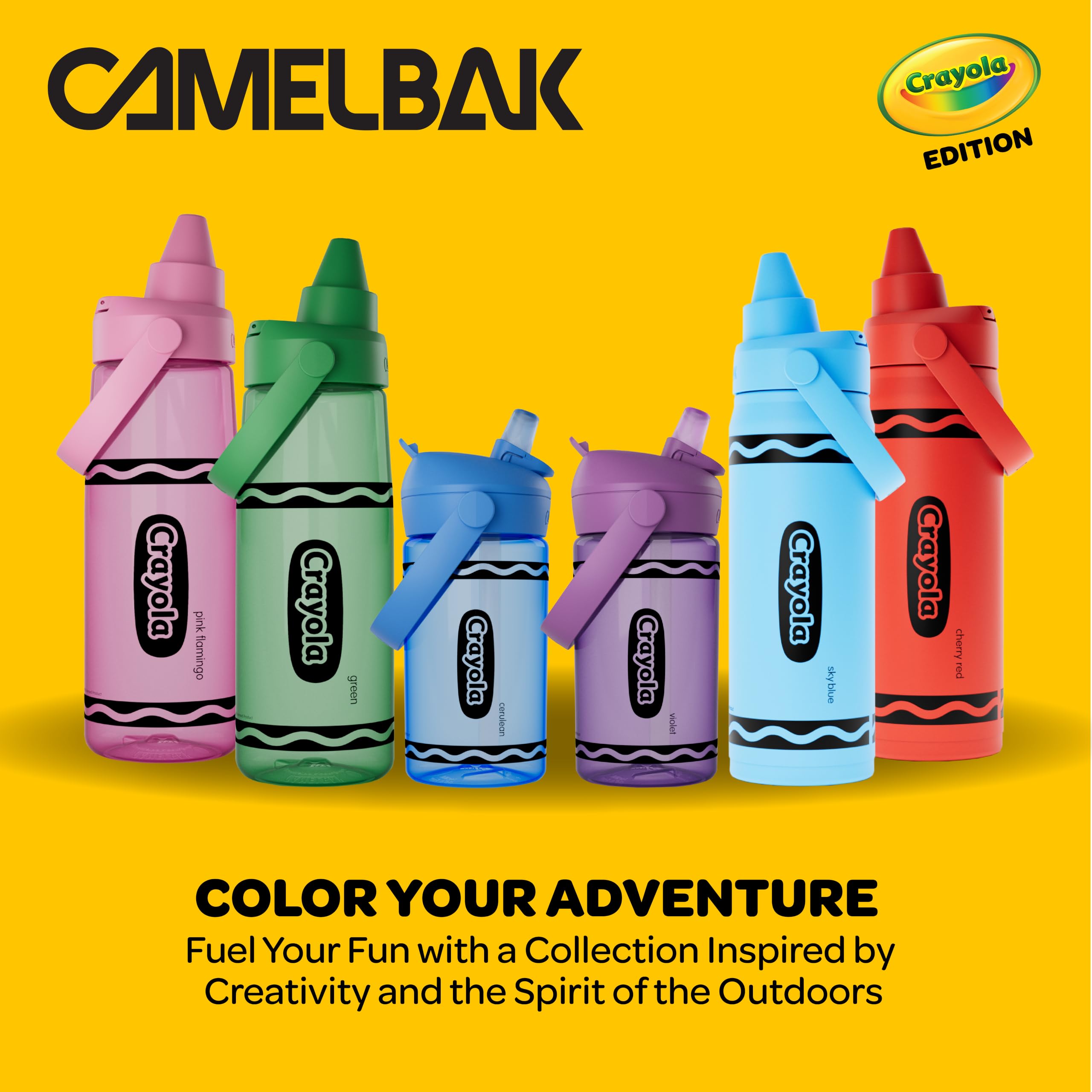 CamelBak packaging and label showing product info and color