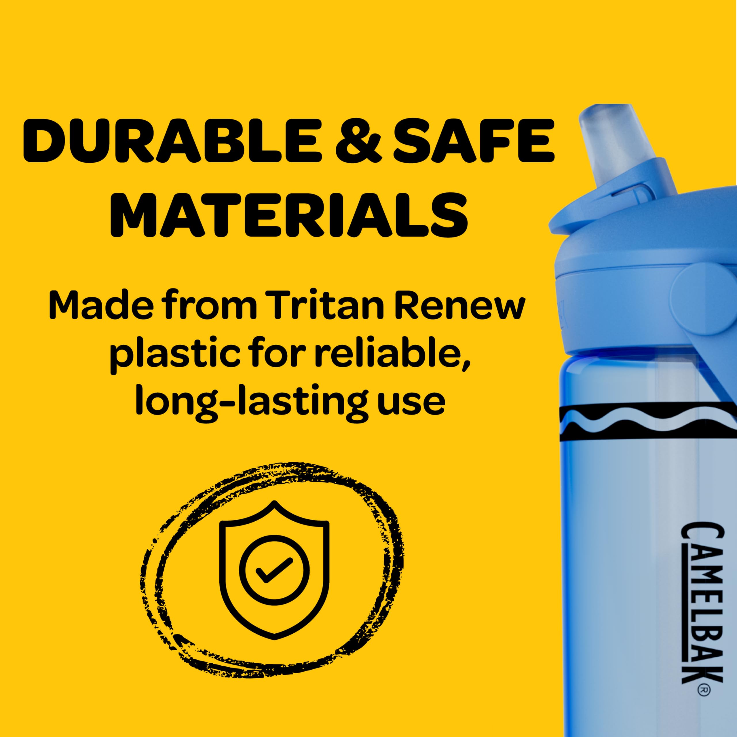 CamelBak next to a lunchbox to show compact 14oz scale
