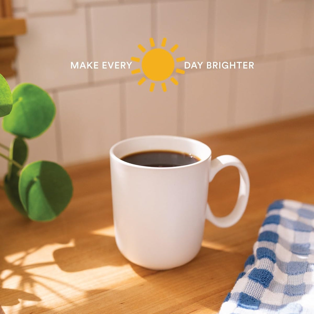 Cameron's Coffee pour-over brew with mug showcasing bright, clean cup benefit