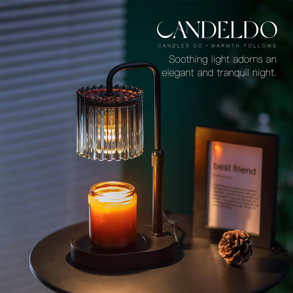 Candeldo close up of textured lampshade fabric, enhances ambient light and style