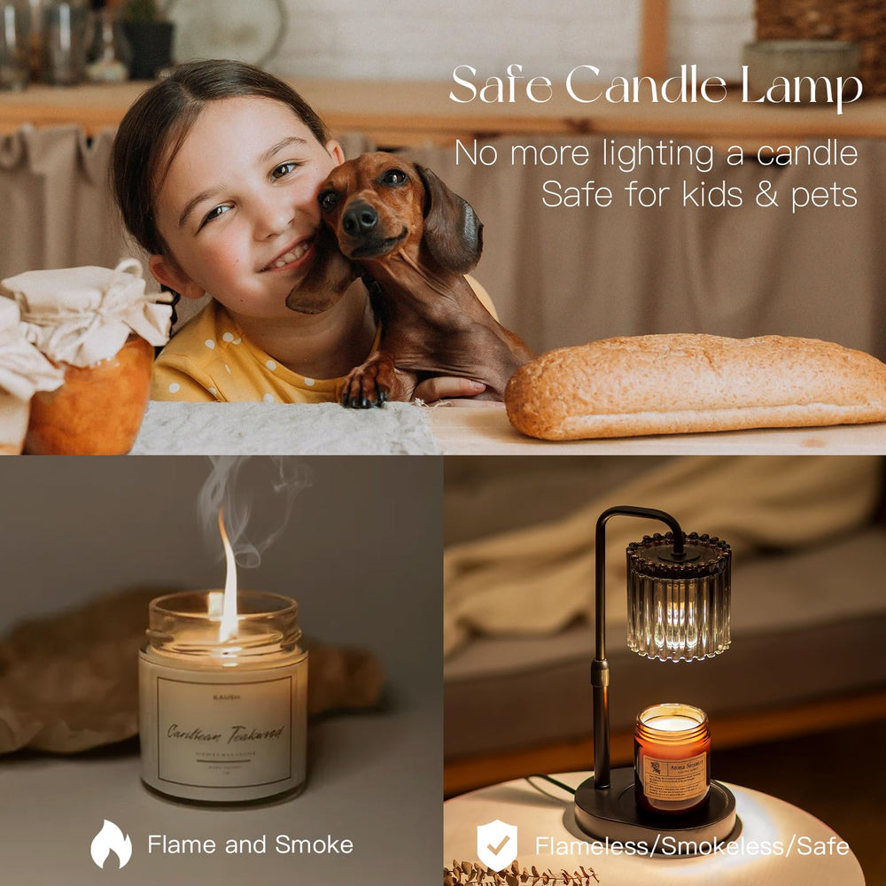Candeldo warming a wax melt in use, disperses fragrance without flame or smoke