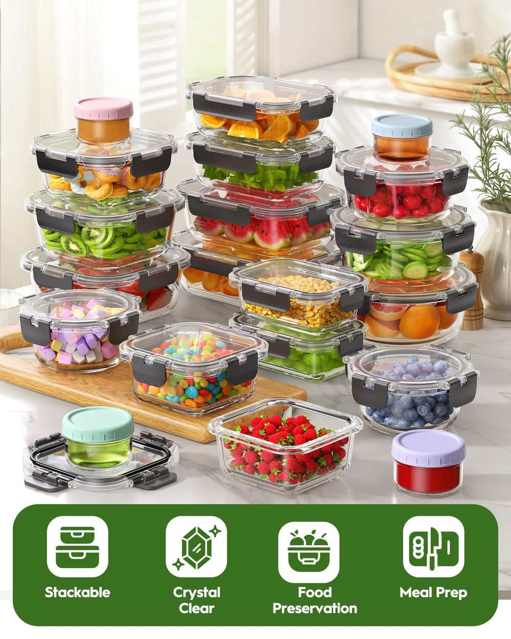 Canfanni prepared meal in glass container ready to reheat showing convenience