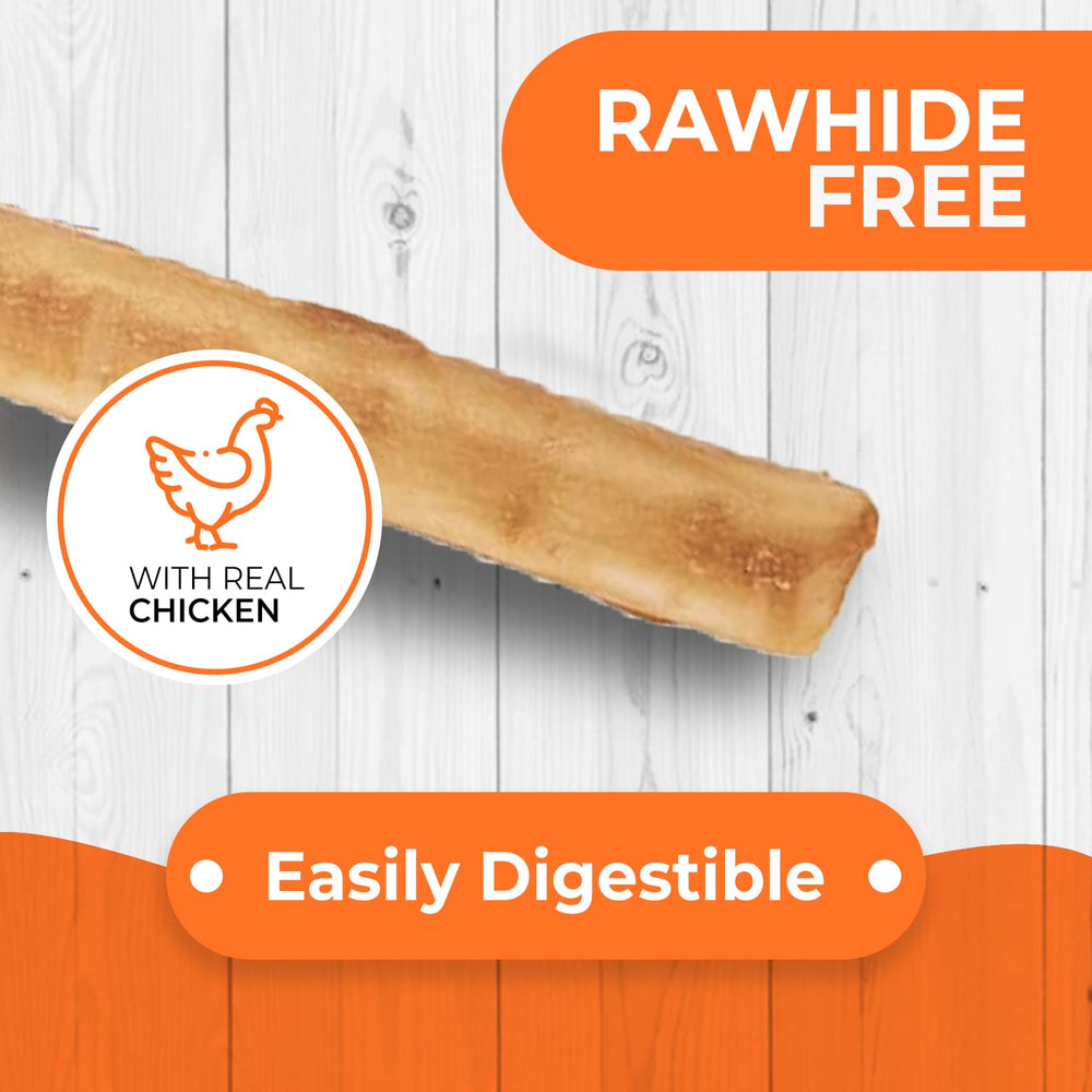 Canine Naturals close-up texture of chicken chew highlighting digestible composition