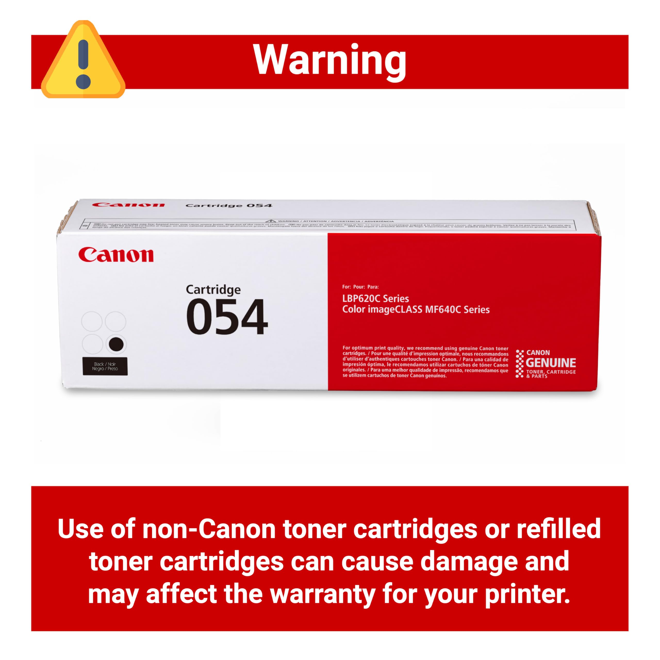 Canon 054 box hologram and logo confirming genuine Canon product authenticity
