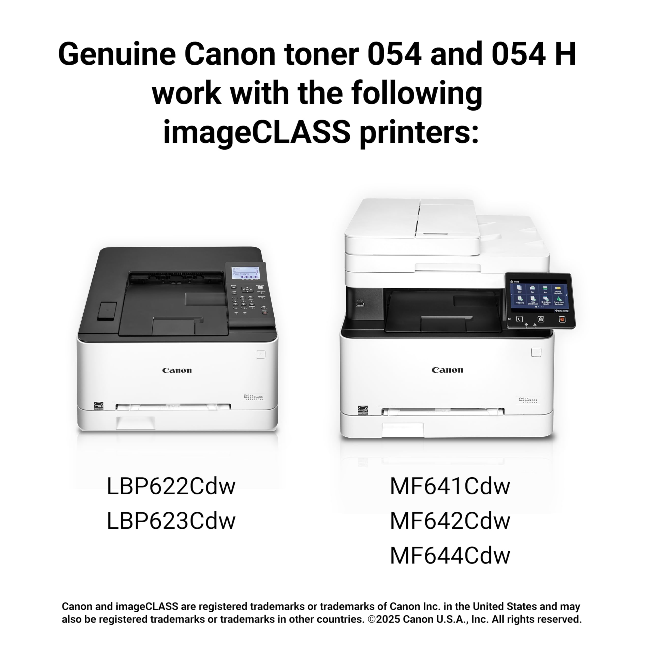 Canon 054 printed page sample with crisp black text for professional documents