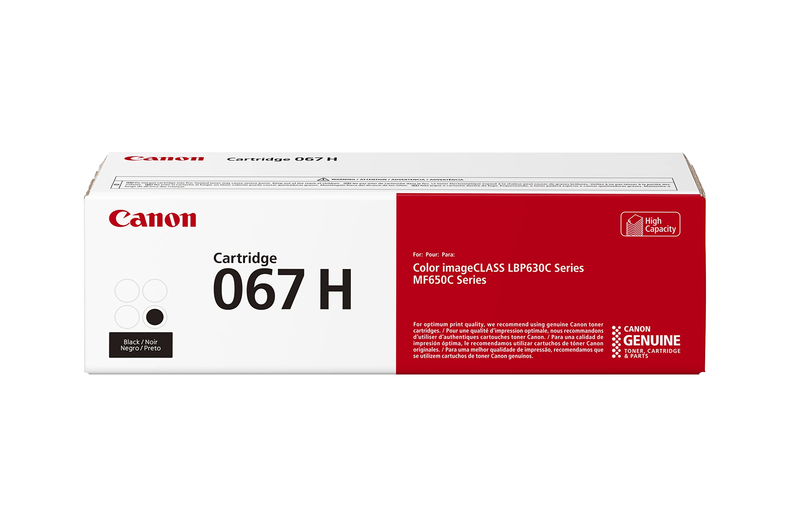 Canon 067 front packaging showing product and brand for reliable printing