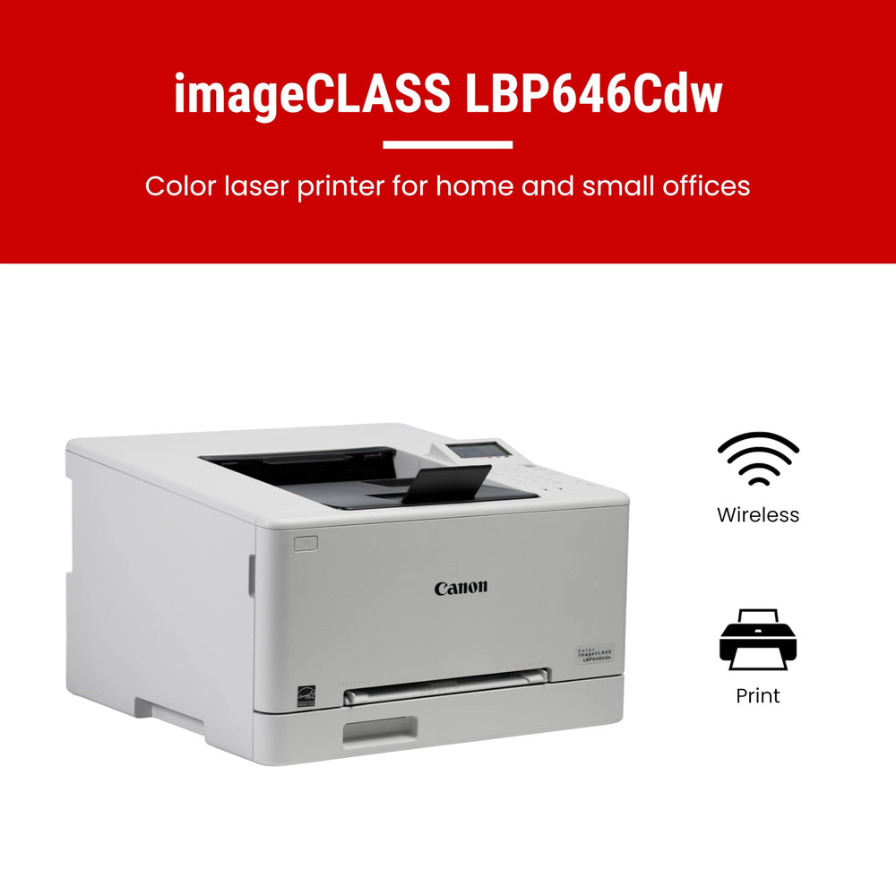 Canon imageCLASS LBP646Cdw five-line LCD control panel for easy navigation and quick settings