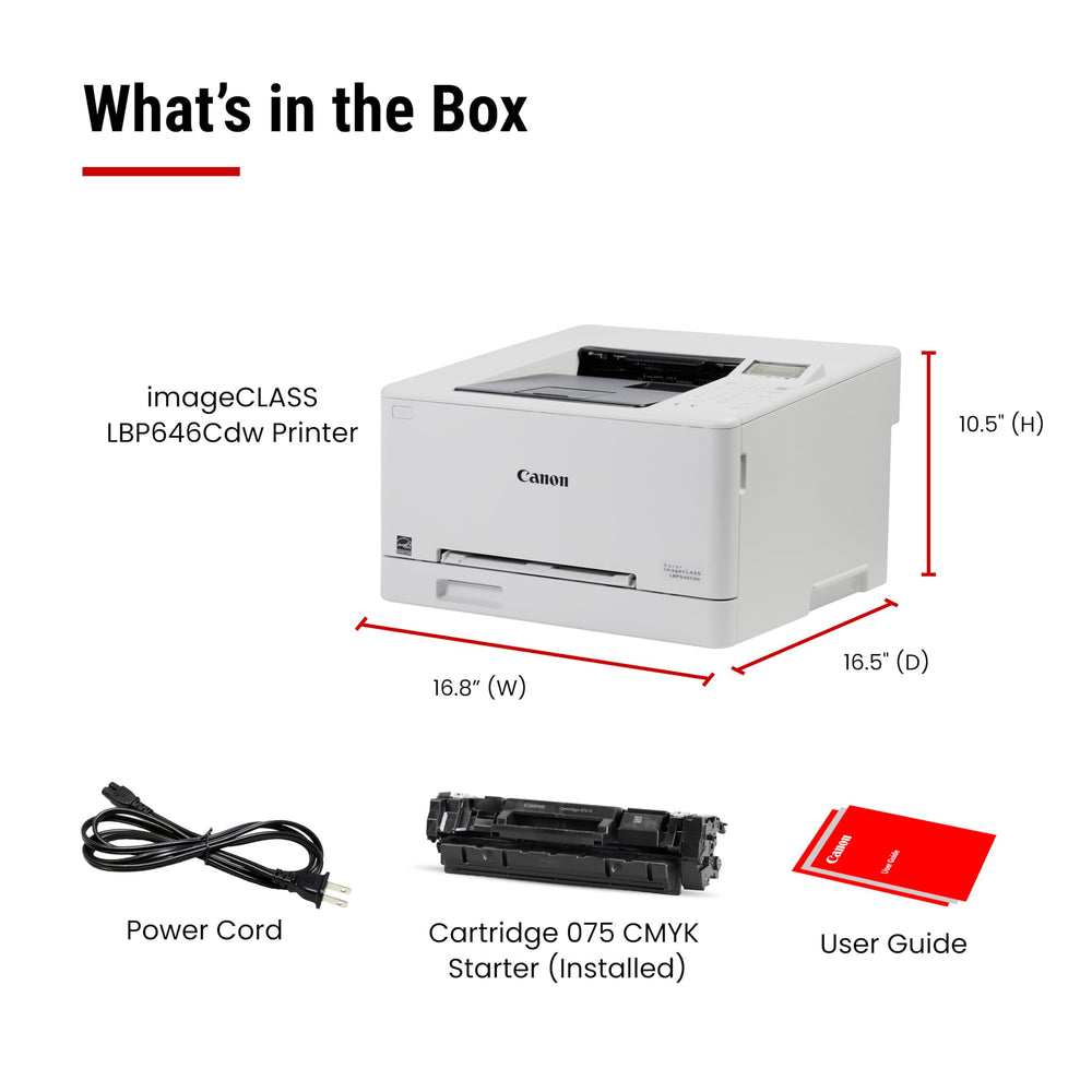 Canon imageCLASS LBP646Cdw on a desk in a home office illustrating small-space productivity