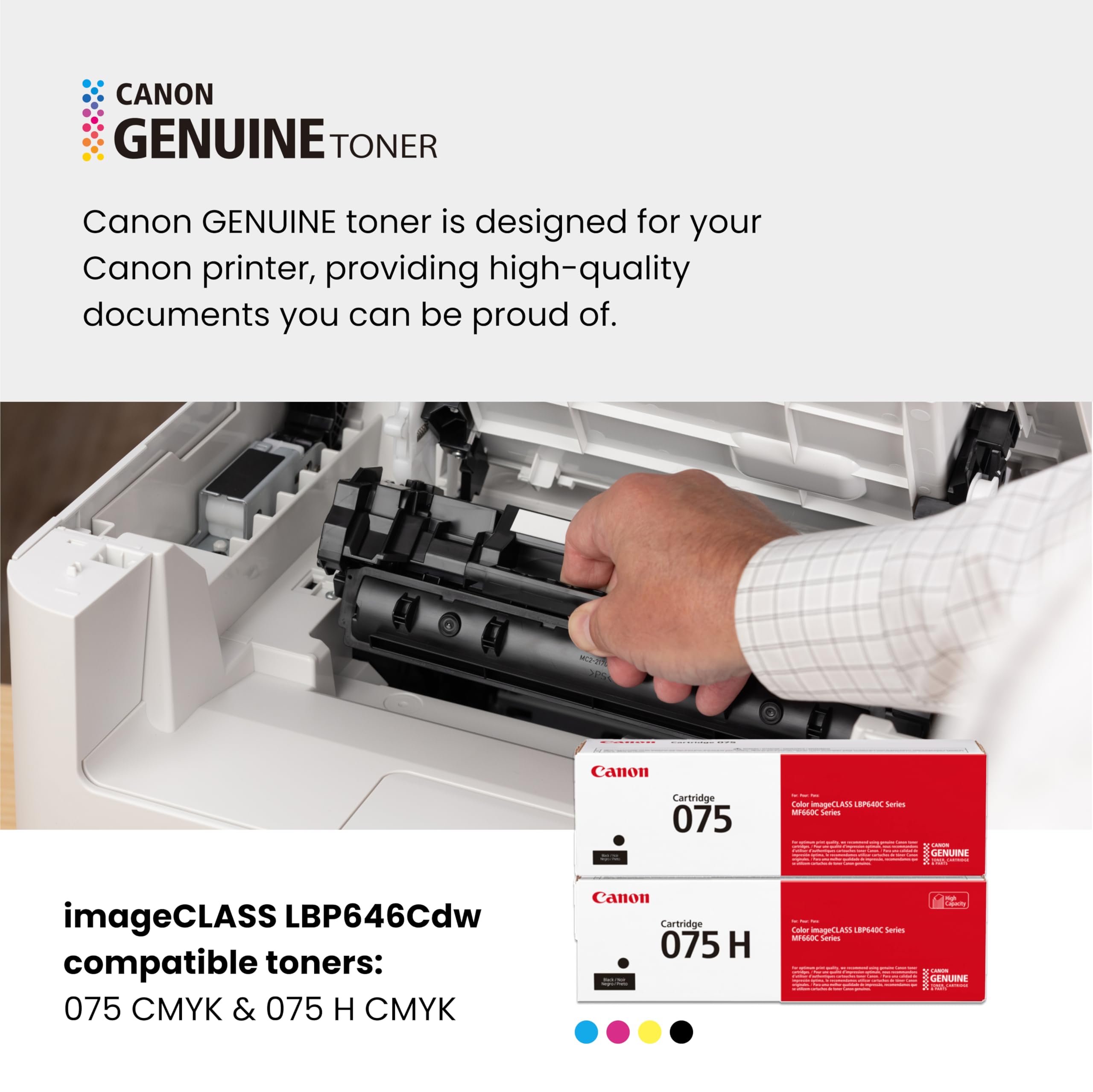 Canon imageCLASS LBP646Cdw printing from a smartphone via Canon PRINT for convenient mobile use