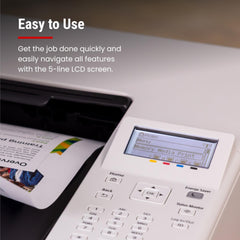 Canon imageCLASS LBP646Cdw paper cassette open highlighting 250-sheet capacity for fewer refills