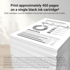 Sharp black text printed using Canon PG-285 XL demonstrating crisp document clarity