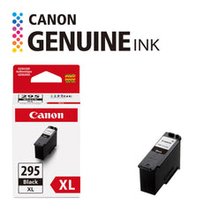 Canon PG-295XL back packaging with compatibility and instructions for easy setup