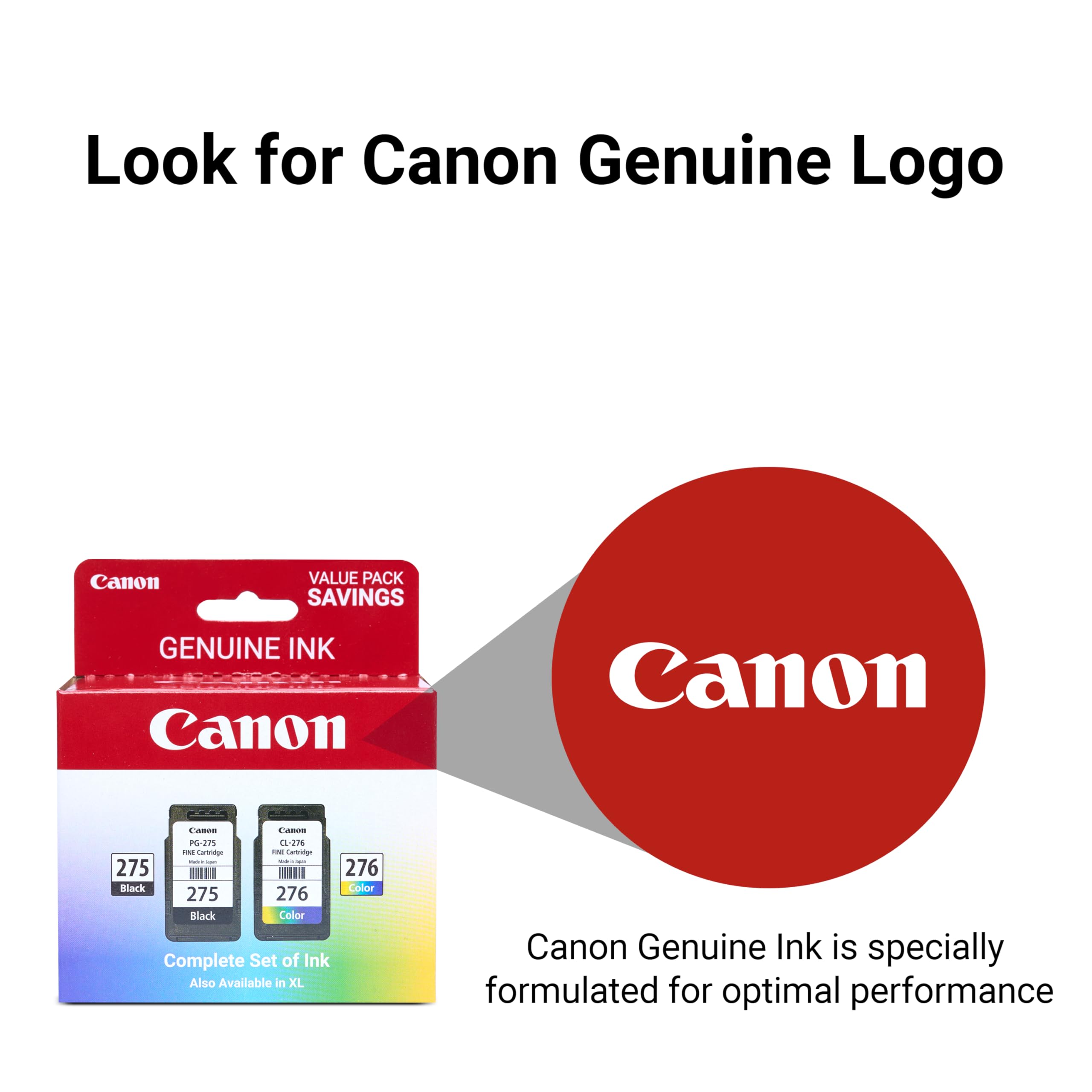 Canon cartridges next to a credit card showing compact size and easy storage