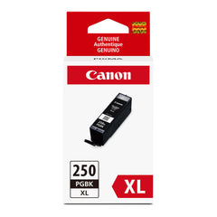 Canon PGI-250XL front packaging showing genuine cartridge benefits