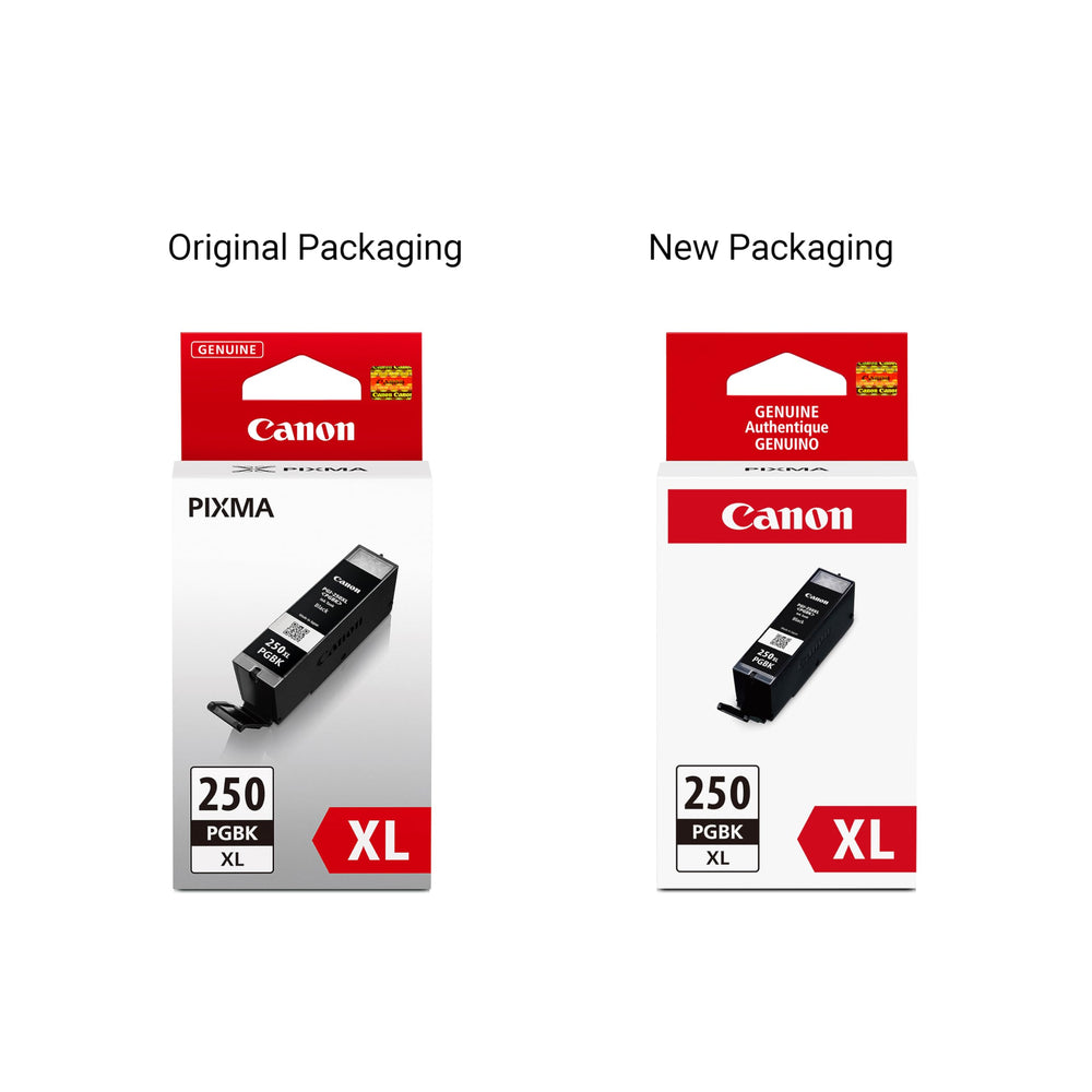 Canon PGI-250XL installed in printer for easy replacement benefit