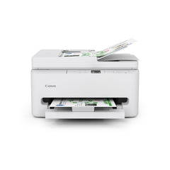 Canon PIXMA TR7120 front view showing compact all‑in‑one design and quick access