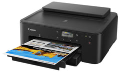 Canon PIXMA TS702a open paper tray with 350-sheet capacity for fewer refills