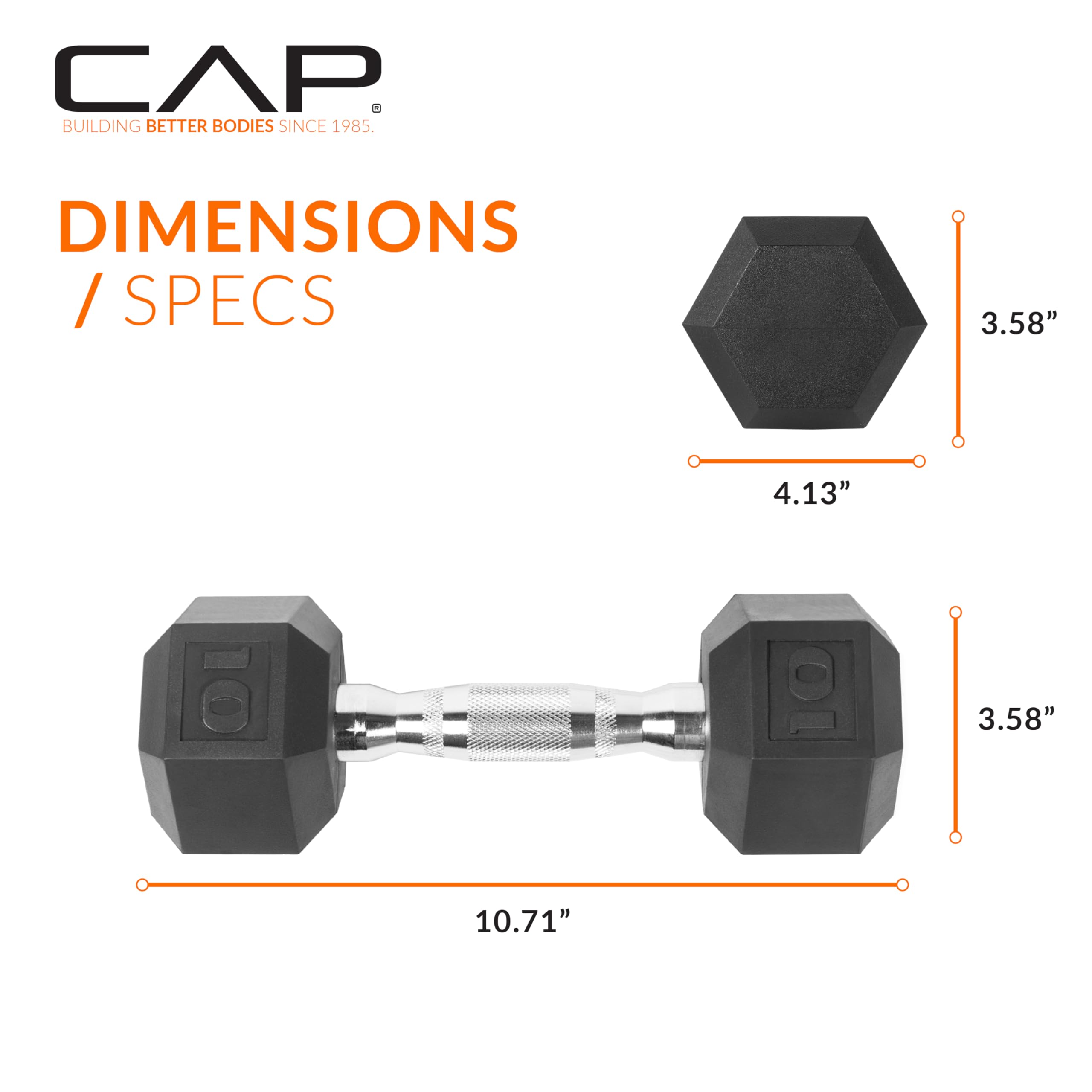 CAP dumbbell used in overhead press demonstrating comfortable chrome handle