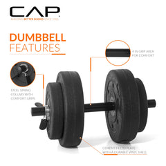 CAP 14-inch iron handle detail showing knurling and secure grip for safer lifts