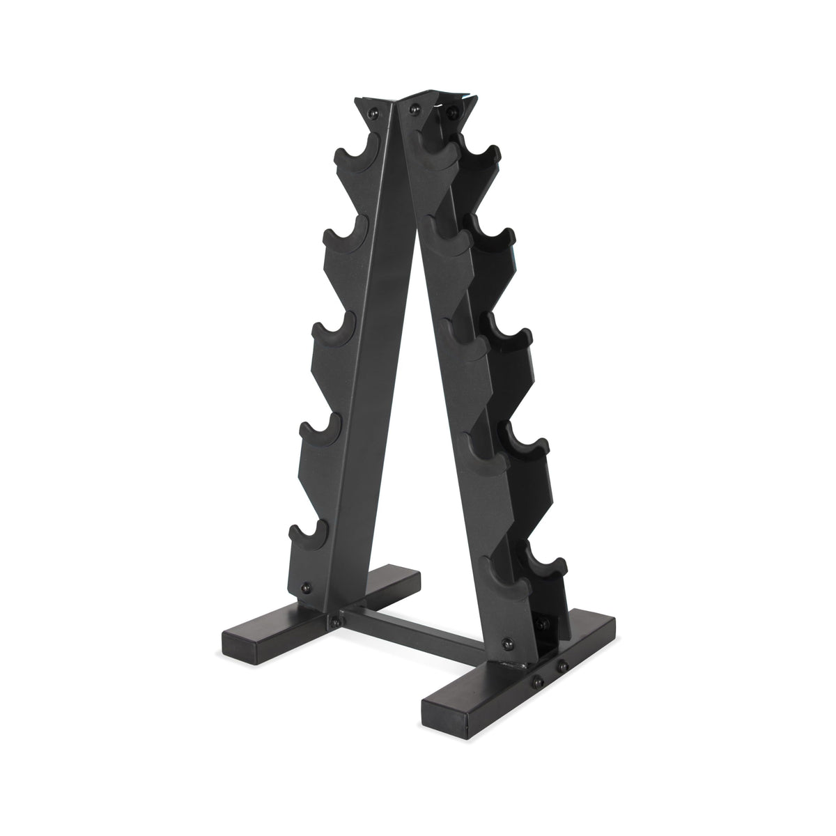 CAP A-Frame dumbbell rack front view showing compact storage and easy access