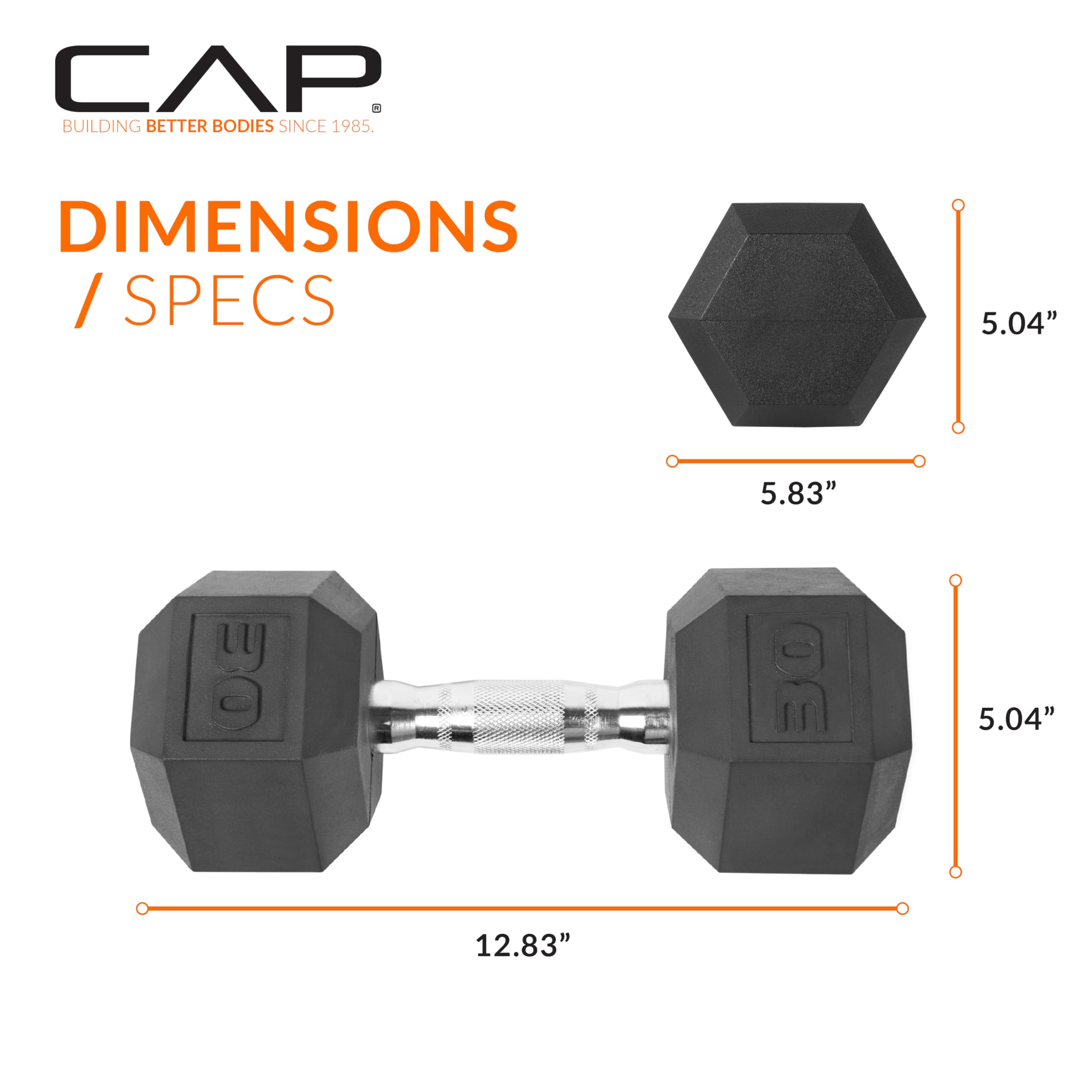 CAP dumbbell in use performing goblet squat demonstrating stable handling