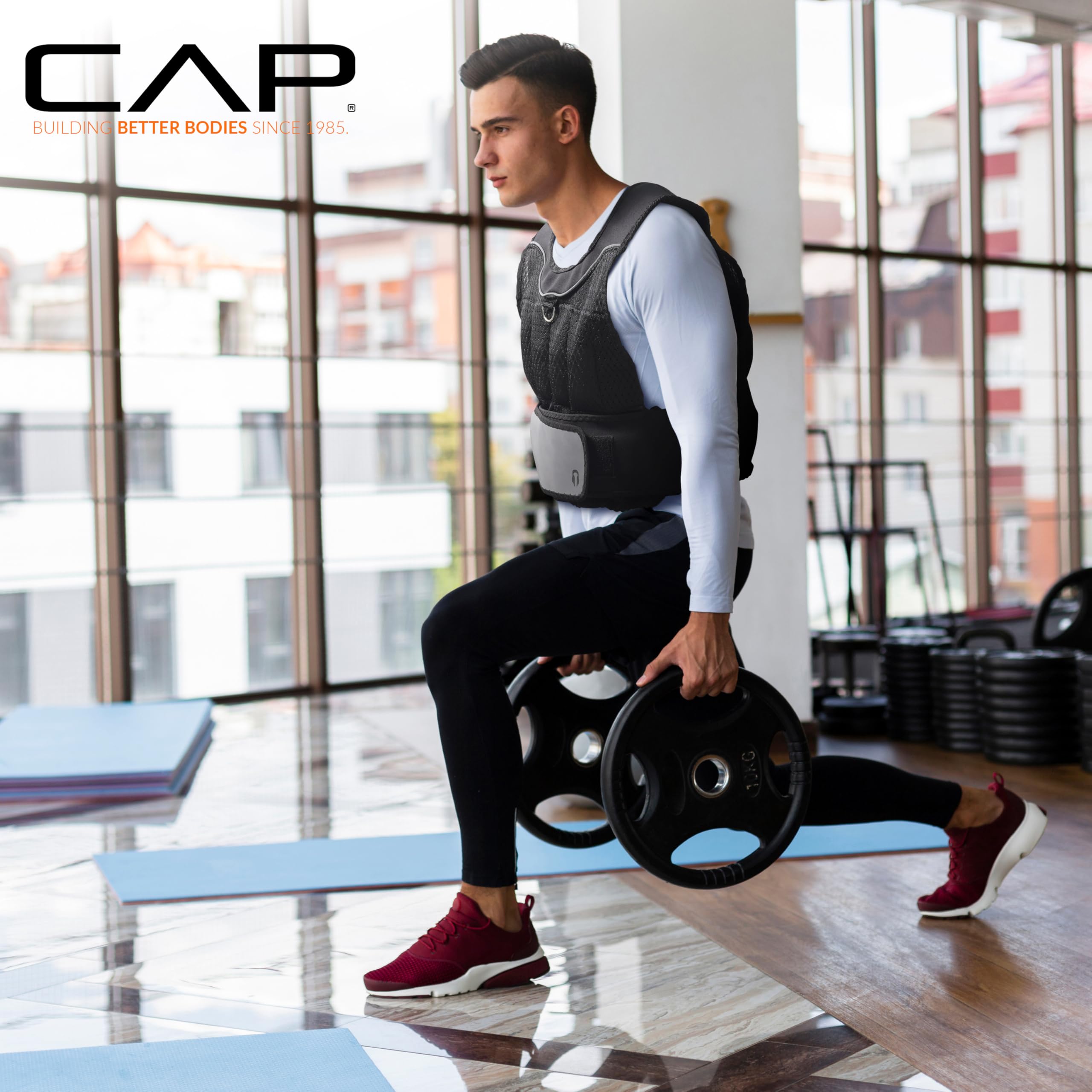 CAP Barbell reflective stripe close-up enhancing visibility for low-light runs