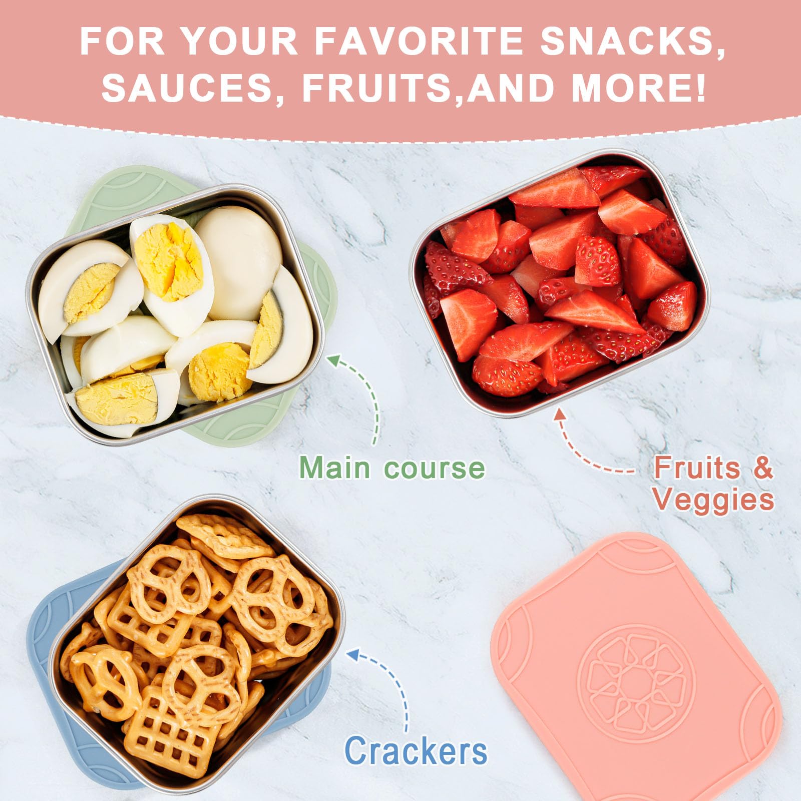 Caperci container filled with yogurt and granola demonstrating portion-ready use