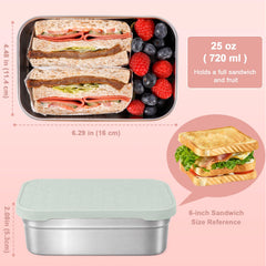 Caperci open container with sandwich inside, showing full-meal capacity benefit
