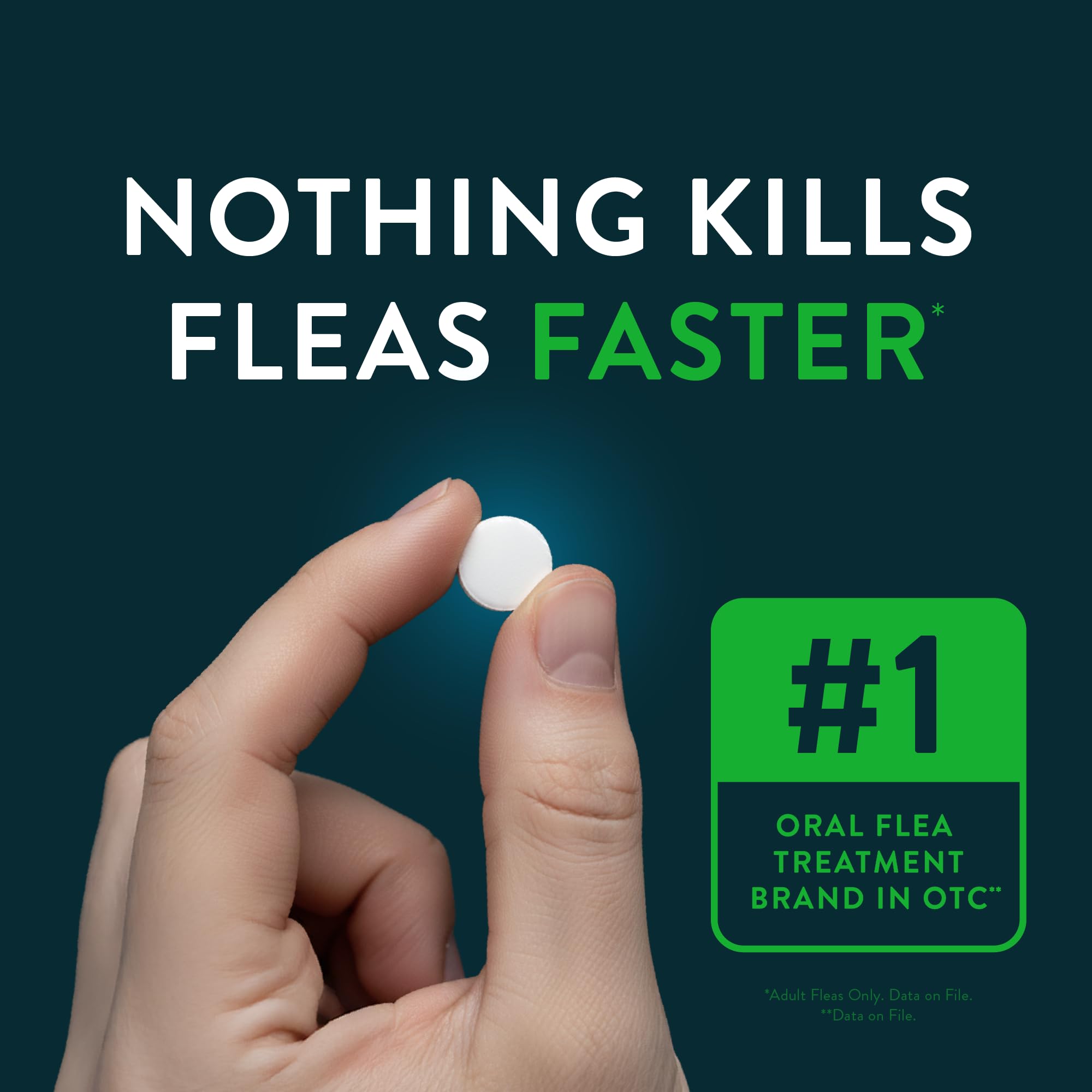 Capstar tablet in hand demonstrating easy oral dosing and convenience