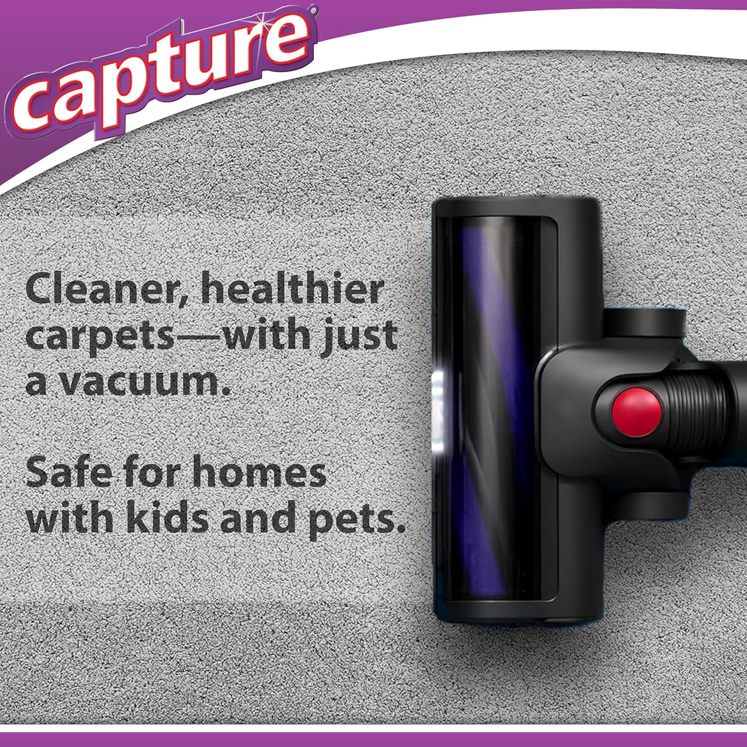 Capture treating pet stain before and after to reduce odors and marks