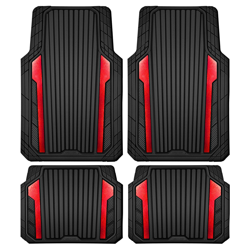 CAR PASS front mat top view showing anodized metallic finish and protection