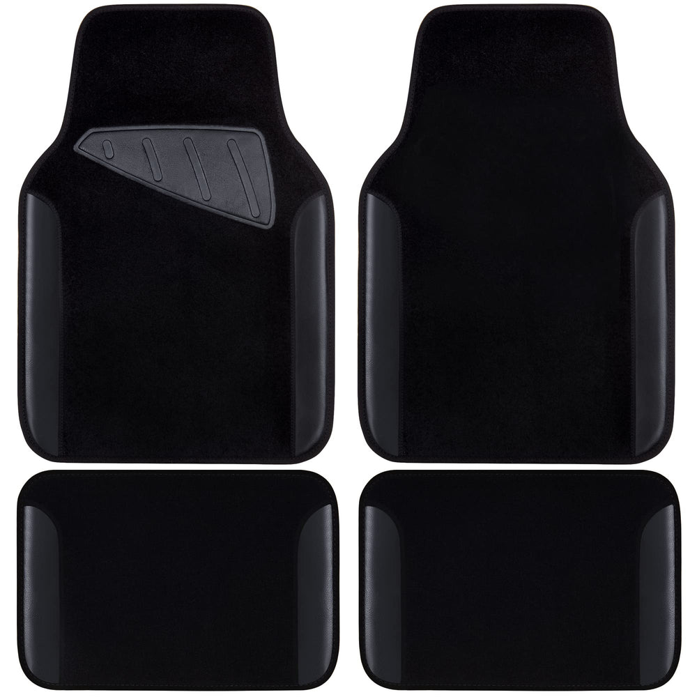 CAR PASS front mat top view showing sleek faux leather and clean look