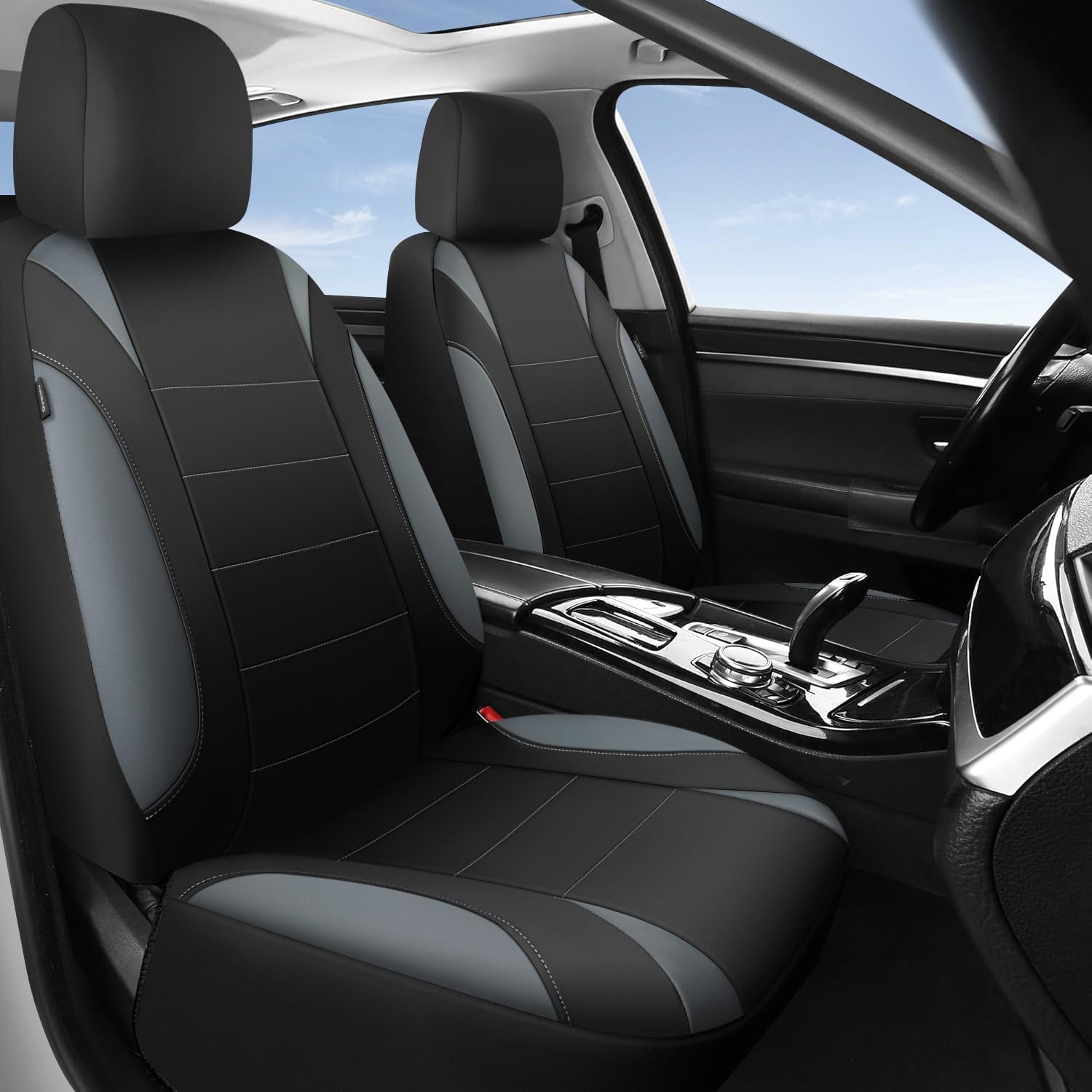CAR PASS separate headrest cover detail for easy installation and coverage