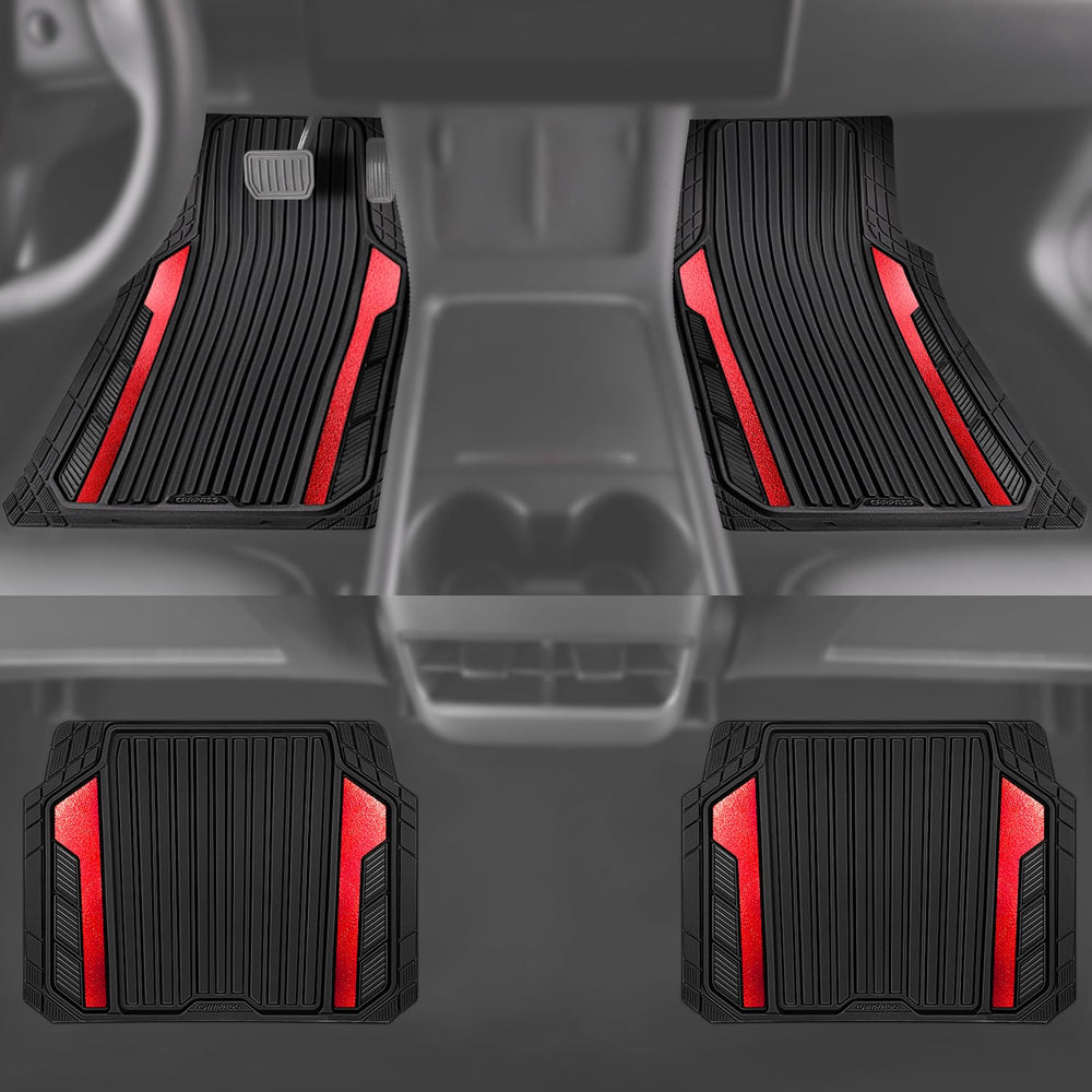 CAR PASS mat installed in SUV footwell showing full floor protection