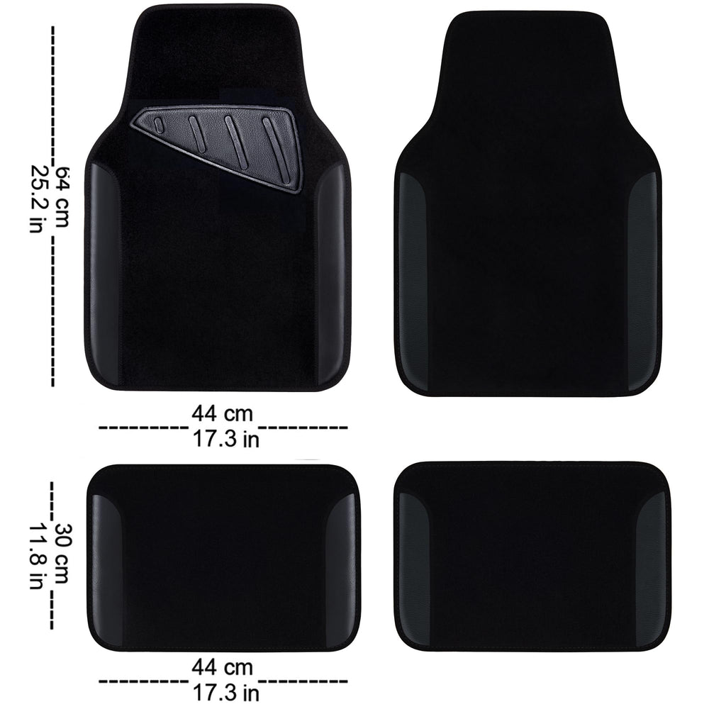 CAR PASS rear mat top view demonstrating full-coverage and neat fit