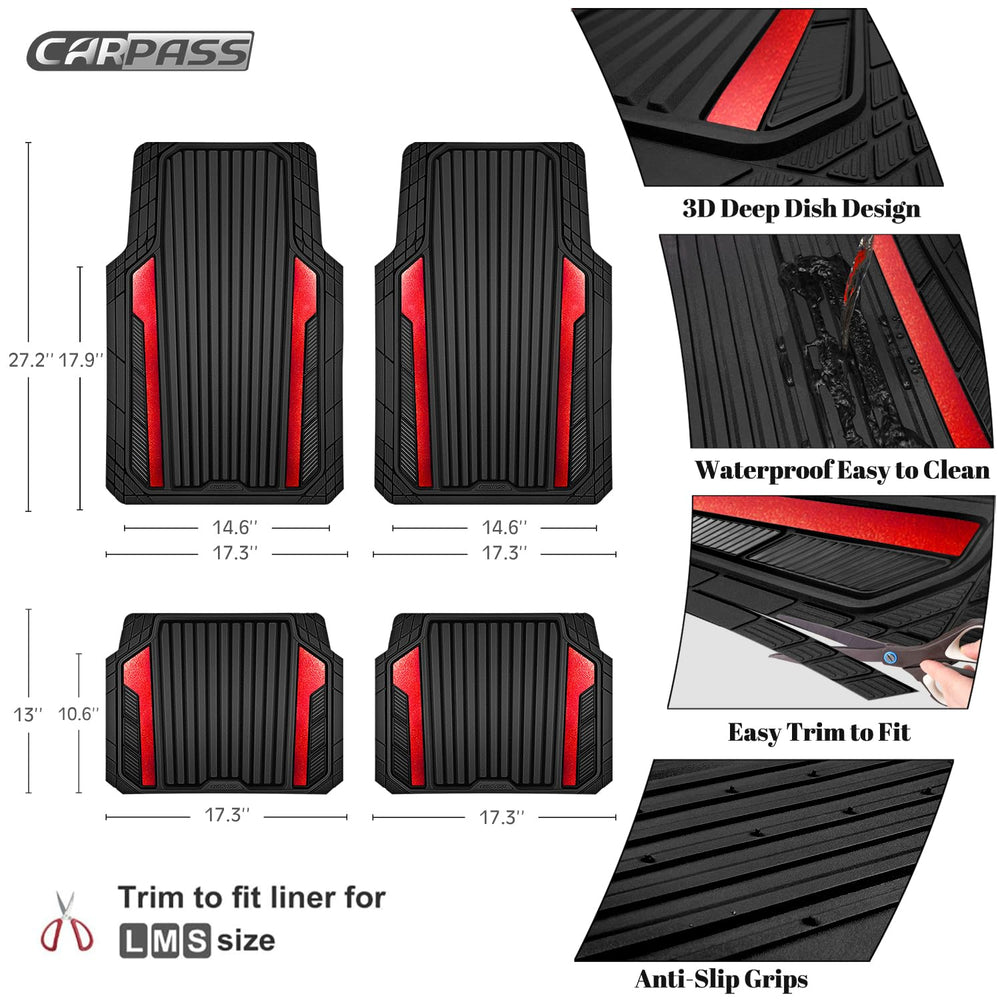 CAR PASS trim guide cut lines for easy customization and precise fit