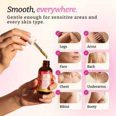 Caramela Beauty ingredients display with rosehip jojoba and almond oils for nourishing benefit