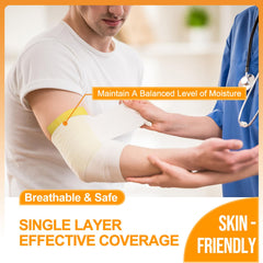 CARBOU dressing in use over surgical site showing protective barrier and secure coverage