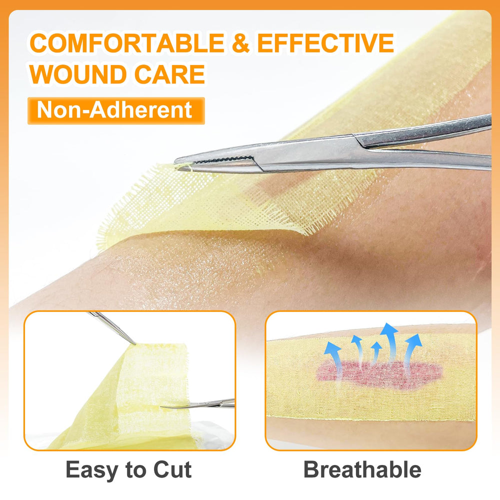 CARBOU individually wrapped sterile dressing opened to show clean, ready-to-use pad