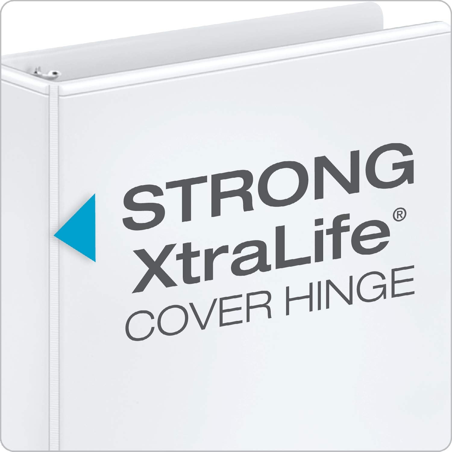 Cardinal detailed view of round ring mechanism showing smooth page turning benefit
