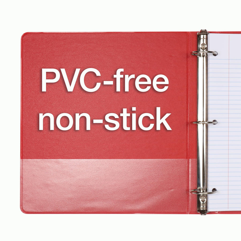 Cardinal binder beside stack of sheets showing 350-sheet capacity benefit