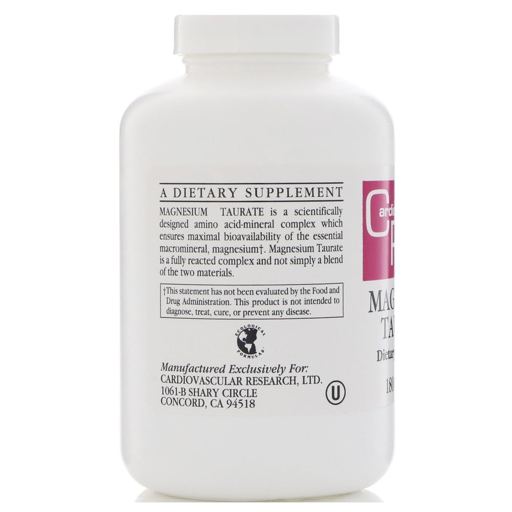 Cardiovascular Research bottle on kitchen shelf showing product size and long-lasting 180-capsule benefit