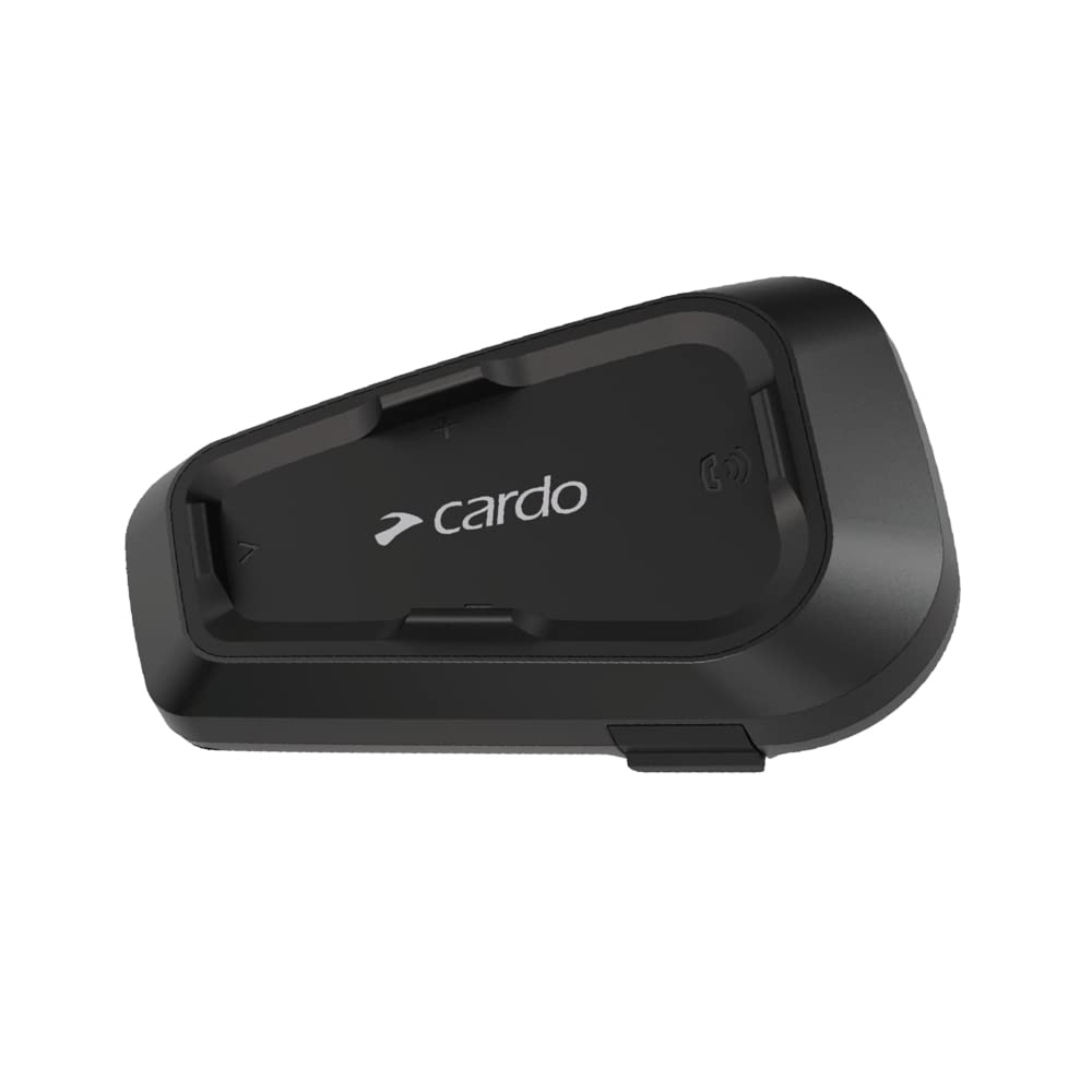 Cardo Spirit HD front unit showing controls and durable housing for easy use
