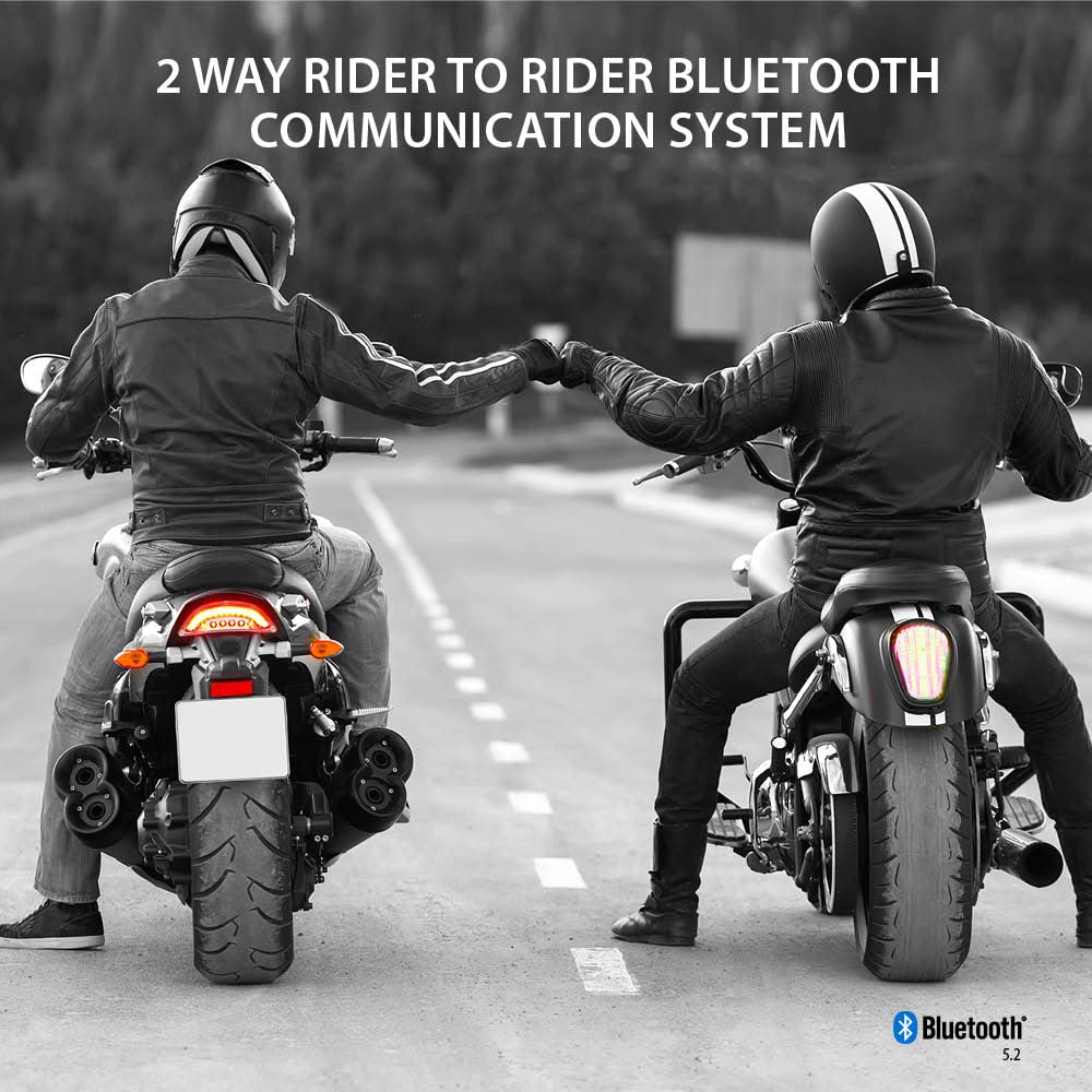 Cardo Spirit HD inside open-face helmet providing size and fit reference